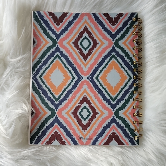 Spiral Notebook with Geometric Pattern - Multicolor - Picture 4 of 4